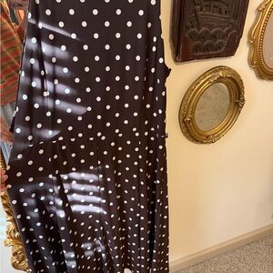Ralph Lauren Brown and White Polka Dot Dress
